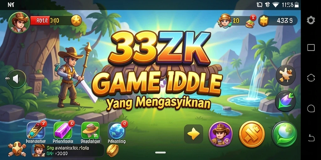 Tampilan gameplay <strong>33ZK</strong> menunjukkan karakter mengumpulkan sumber daya dengan efisien.
