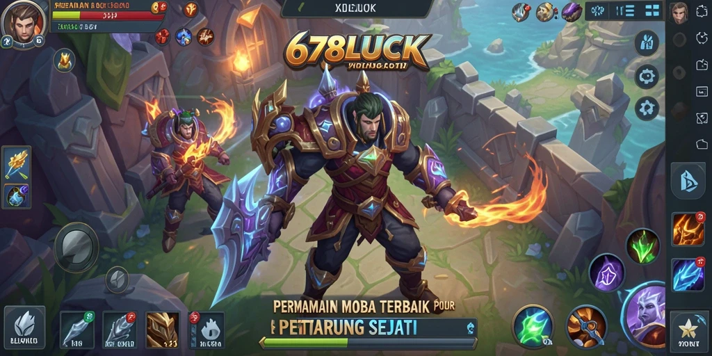 Screenshot menampilkan aksi mendebarkan dalam permainan MOBA.