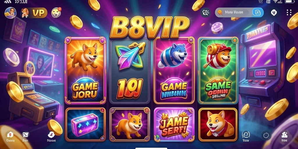Tampilan gameplay B8VIP yang menarik pada mesin slot.
