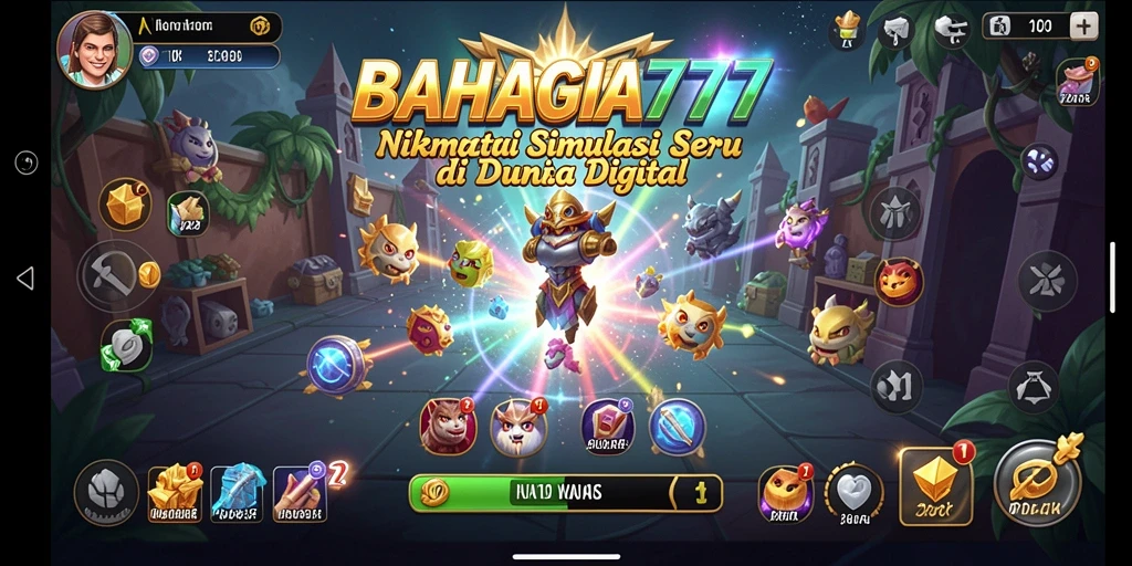 Tampilan gameplay BAHAGIA777 yang menawan dan interaktif.