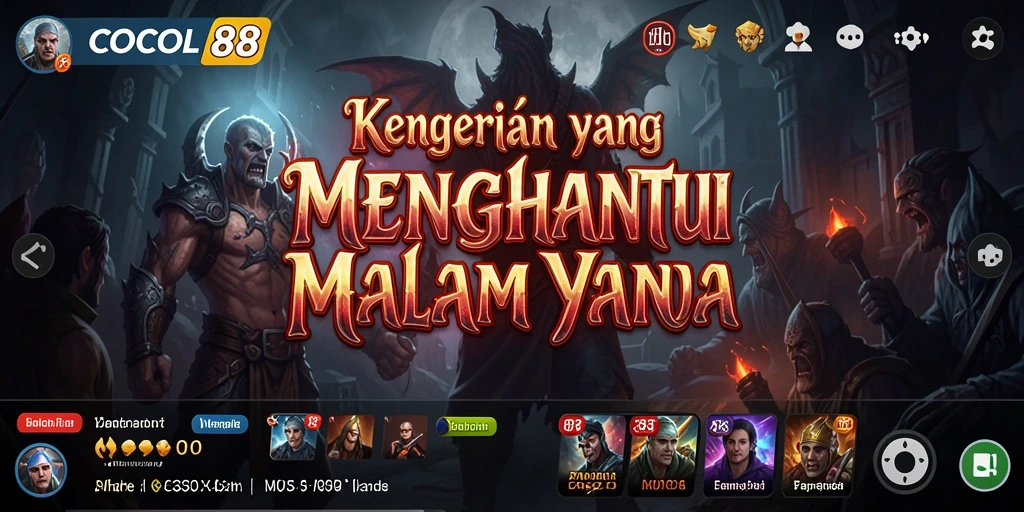 Tampilan menyeramkan dari gameplay COCOL88 yang menegangkan.