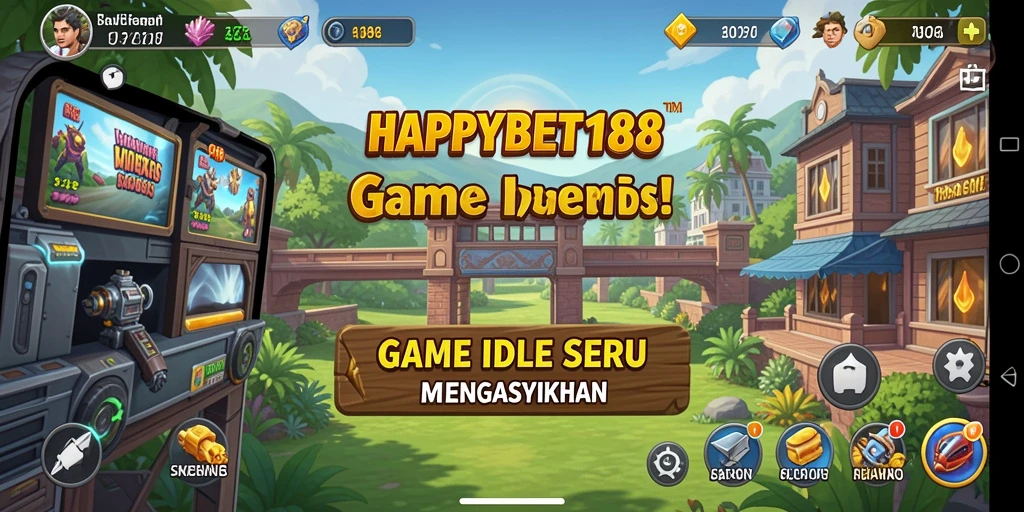 Tangkapan layar gameplay <strong>HAPPYBET188</strong> menunjukkan pengalaman seru dengan mekanisme idle.