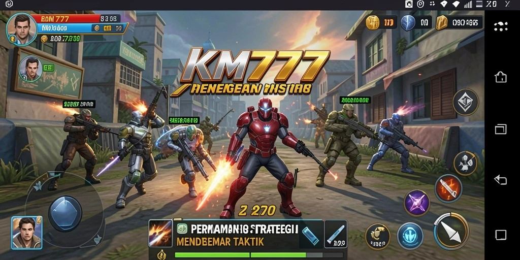 Tampilan gameplay strategis yang mendebarkan di KM777.