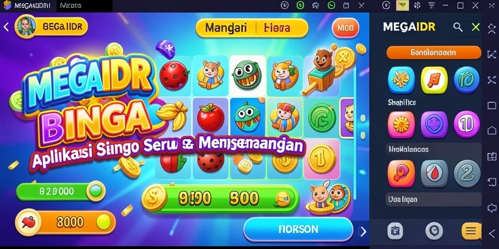 Gameplay menarik dalam aplikasi Bingo MEGAIDR.
