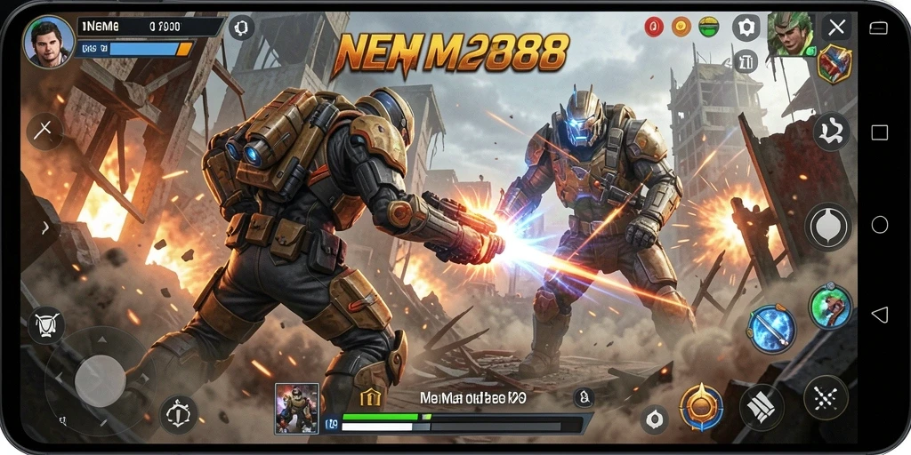 Screenshot dari gameplay NEX288 menampilkan aksi pertempuran yang mendebarkan.