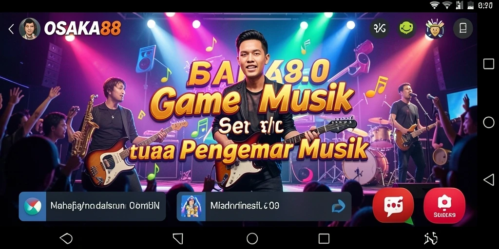 Tampilan gameplay OSAKA88 yang menampilkan antarmuka dan aksi musik seru.