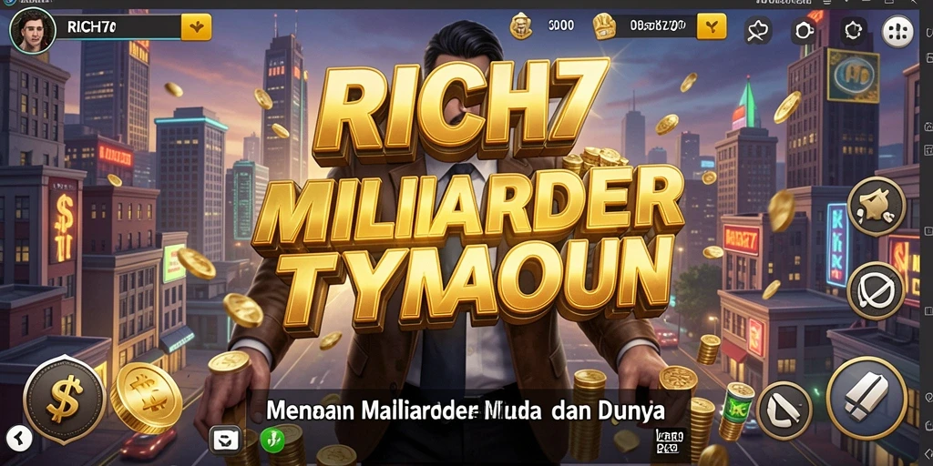 Tangkapan layar utama RICH7 menampilkan gameplay Tycoon yang menarik.