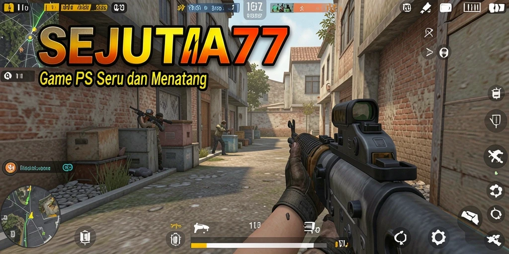 Tangkapan layar gameplay SEJUTA77 dengan aksi tembak-menembak yang intens.