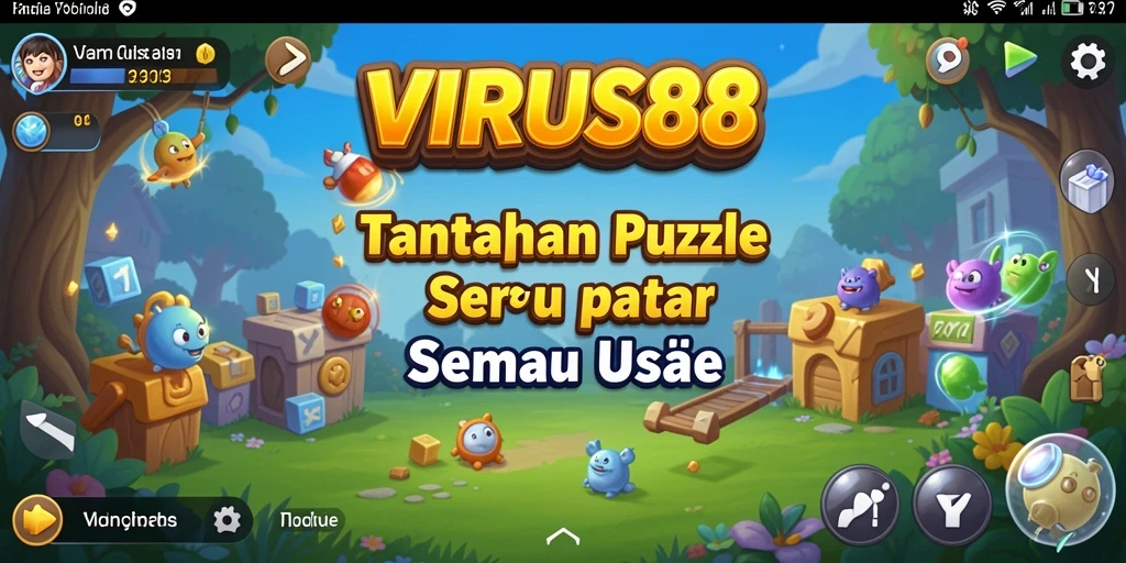 Tampilan gameplay VIRUS88 dengan tantangan puzzle yang menarik.