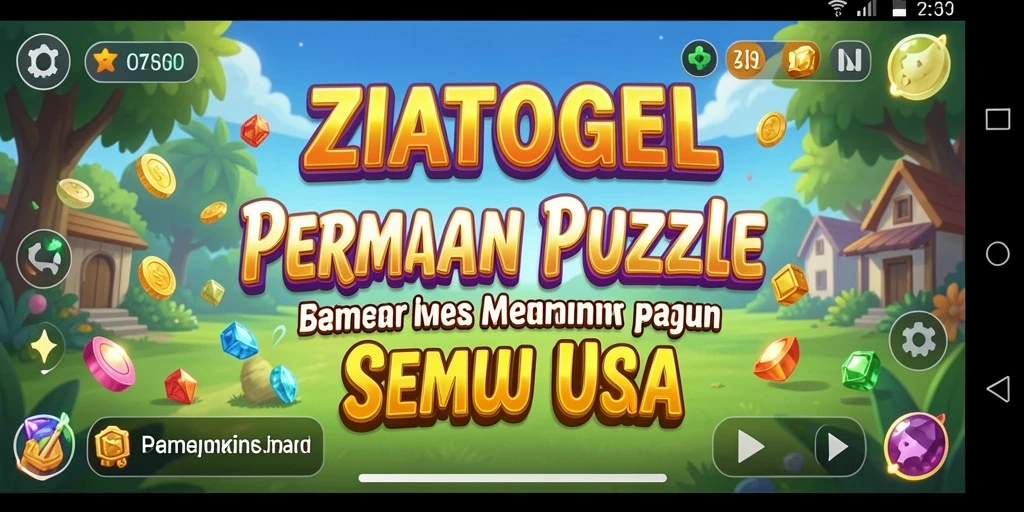 Screenshot gameplay ZIATOGEL menampilkan tantangan Puzzle yang mengasyikkan.